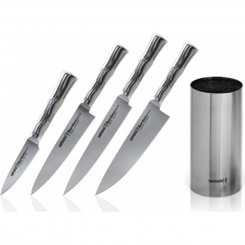 Набор из 4-х ножей и подставки SAMURA BAMBOO SBA-05